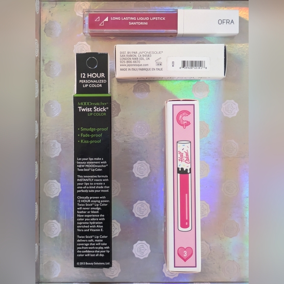 Bundle of 4 Lip Products ~ Half Caked ~ Japonesque ~ Ofra ~ Moodmatcher ~ New - Picture 2 of 4